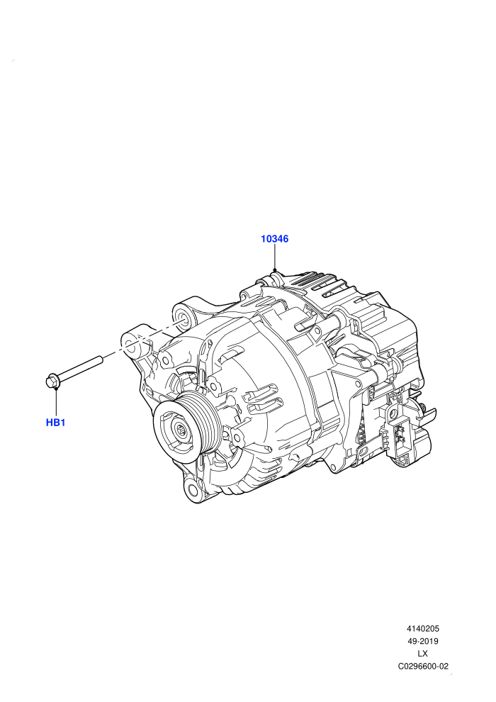 Alternator And Mountings (Electric Engine Battery-MHEV)((V)FROMKA000001)