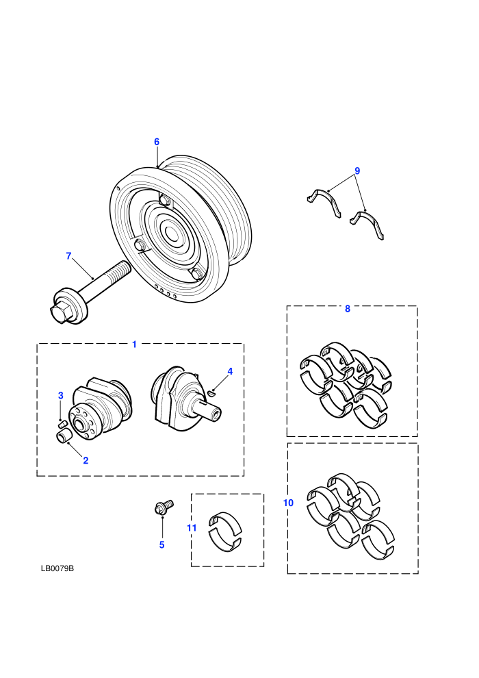 Crankshaft (2.5L 5 Cyl L/R Turbo Diesel)