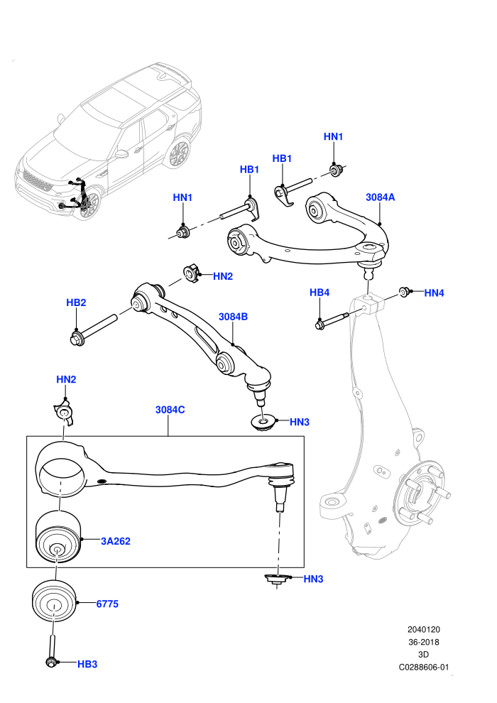 Front Suspension Arms (Nitra Plant Build)((V)FROMK2000001)