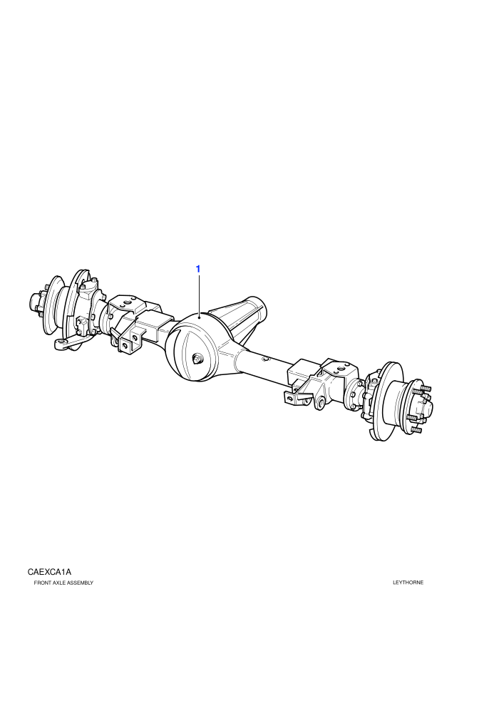 Front Axle Assembly (Less Air Suspension)