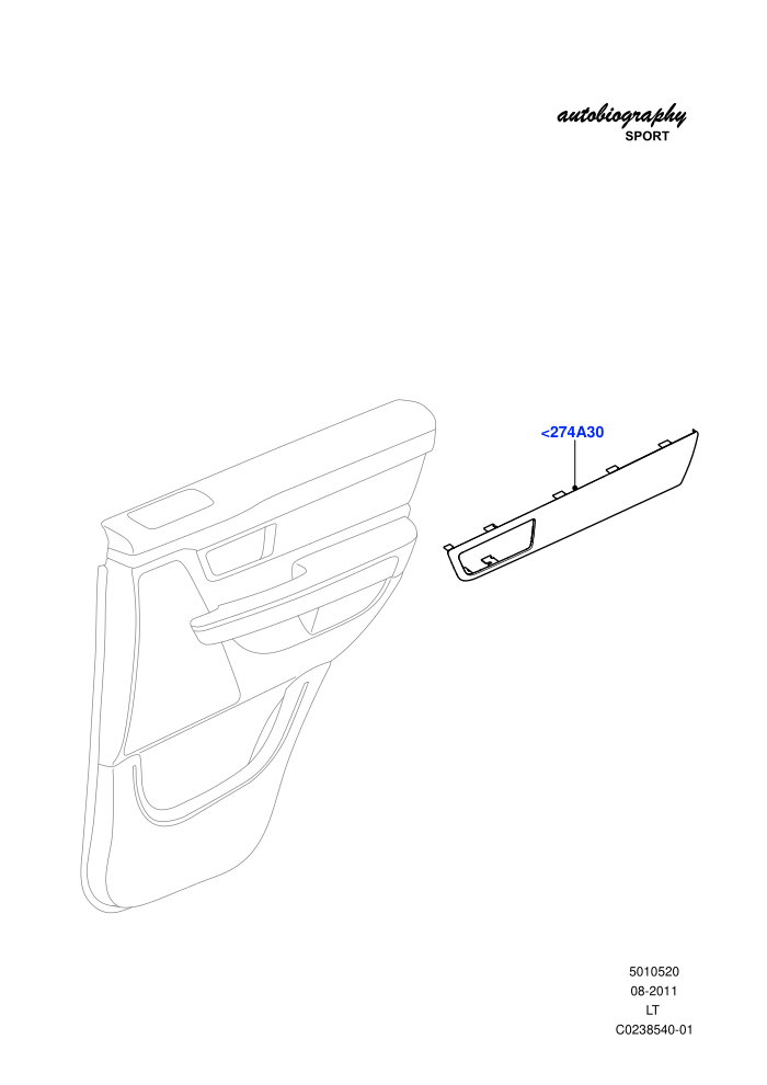 Rear Door Trim Installation (Autobiography Sales Badge)((V)FROMAA000001)
