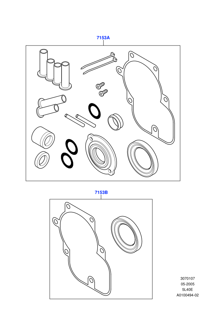 Automatic Transmission Gasket Kits (5 Speed Automatic - Steptronic,M57 D30 3.0 Diesel)