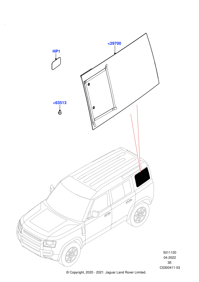 Quarter Windows (Less Commercial Model Spec,Standard Wheelbase,Version - Core,Version - First Edition,Version - LE,Version - X,Version - X-Dynamic)