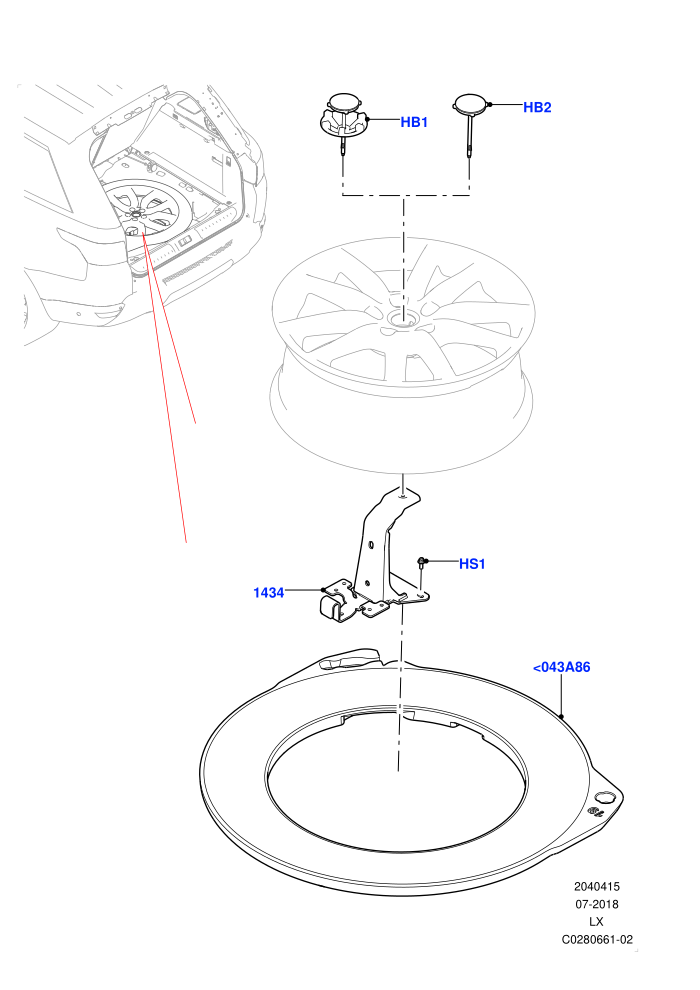 Spare Wheel Carrier (With 5 Seat Configuration)((V)FROMJA000001)