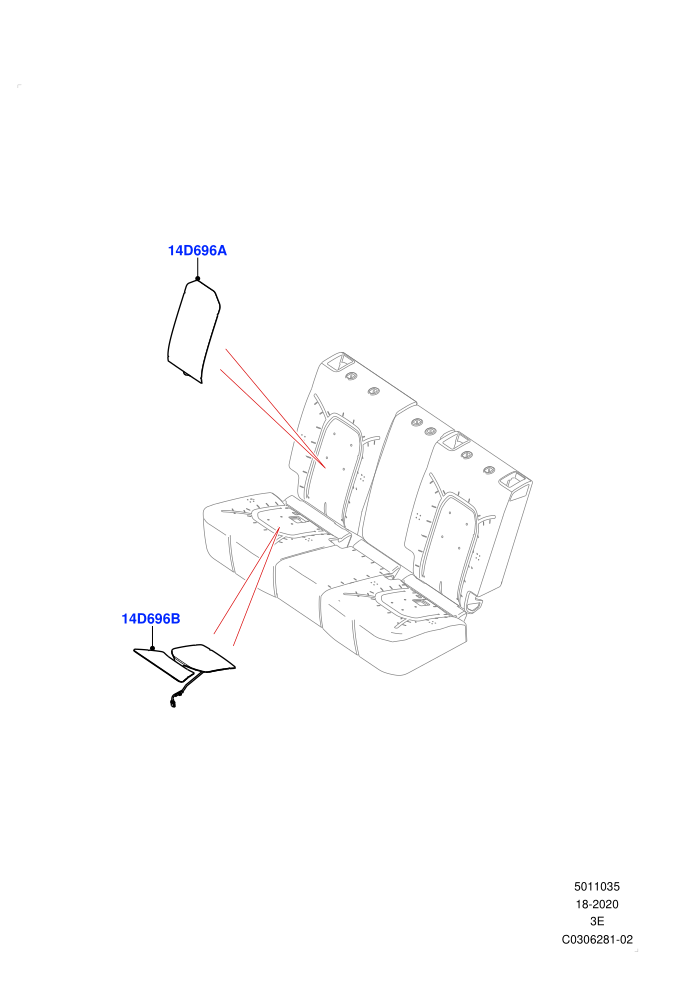 Rear Seat Pads/Valances & Heating (Rr Seat 40/20/40 Fixed Cushion,With 40/20/40 Split Fold Rear Seat)(Heating)