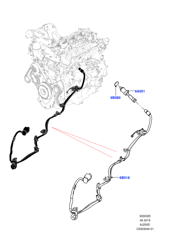 Engine Heater (2.0L I4 DSL HIGH DOHC AJ200,Immersion Heater - 700W / 110V,Immersion Heater-700W/220V)(Nitra Plant Build)