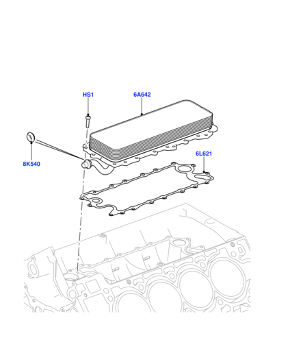 LR039821 NRF Радиатор маслянный 5.0/3.0