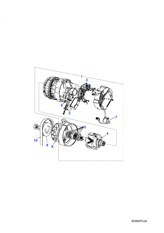 Alternator - Con (2.5L Turbo Diesel VM)