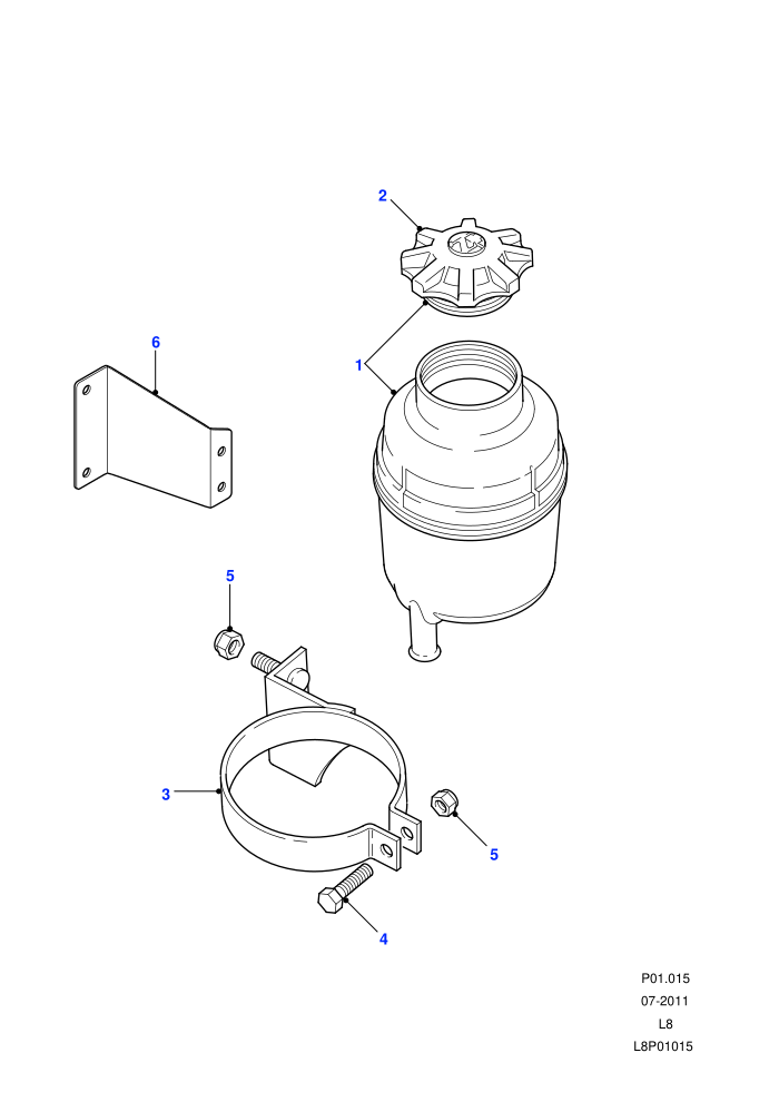 Power Steering Reservoir-Plastic (With Power Steering(Fixed Ratio))((V)FROM7A000001)