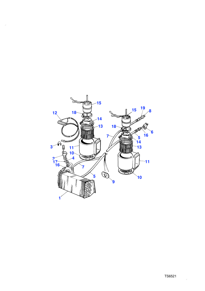 Evaporator & Blower Motor (With Air Conditioning)((V)TOGA399972 (V)FROMFA351847)