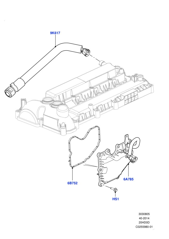 Emission Control - Crankcase (2.0L 16V TIVCT T/C 240PS Petrol)