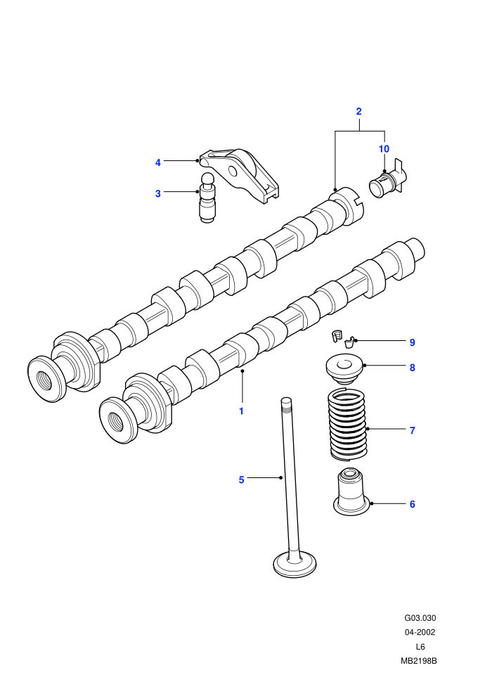 Camshaft, Valve Gear (M47 2.0L I4 16V Diesel)