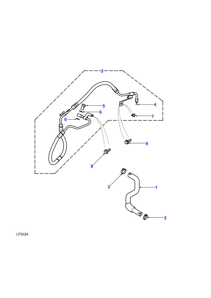 Hoses - Feed And Suction (2.5 KV6 Petrol,RHD)((V)FROM1A000001)