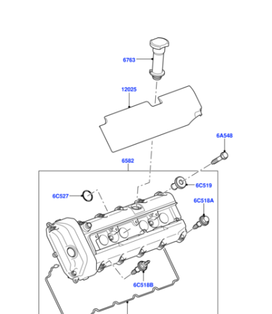 LR007657 LAND ROVER Прокладка клапанной крышки левая 4.4 AJ/4.2