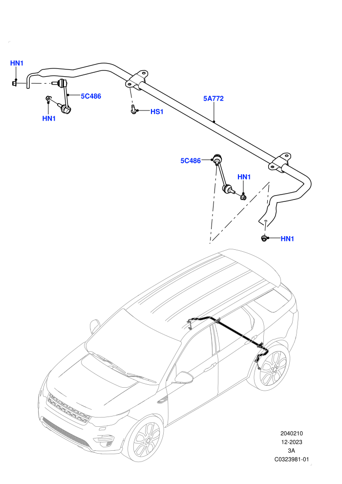 Rear Cross Member & Stabilizer Bar (Itatiaia (Brazil))(Stabilizer Bar)((V)FROMLT000001)