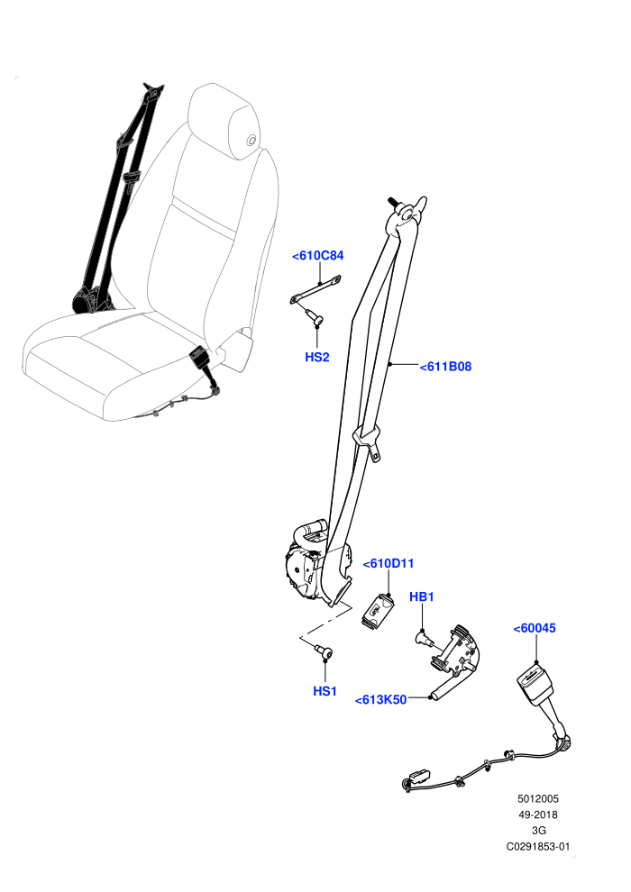Front Seat Belts (Halewood (UK))