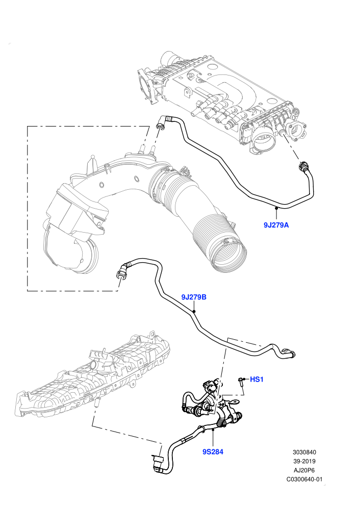 Evaporative Emission (3.0L AJ20P6 Petrol High)(Nitra Plant Build)((V)FROML2000001)
