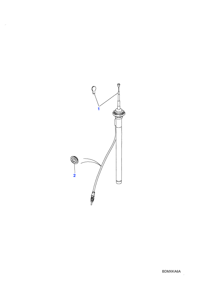 Antenna-Wing Mounted (2 Door Station Wagon)