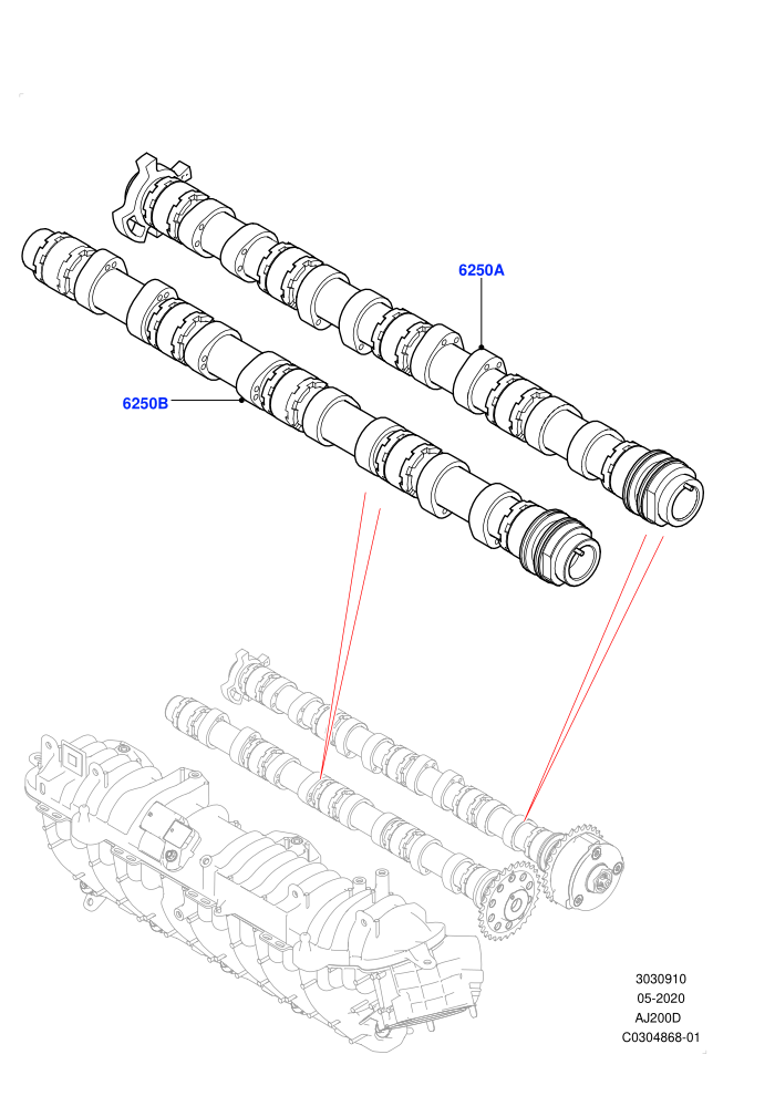 Camshaft (2.0L AJ20D4 Diesel Mid PTA,Itatiaia (Brazil))((V)FROMLT000001)