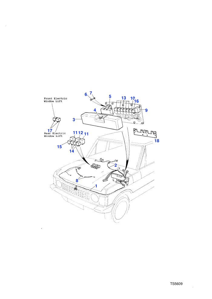 Relays & Cables-Air Conditioning-To (V) CA274120 (2Dr) & (V) CA273922 (4Dr)