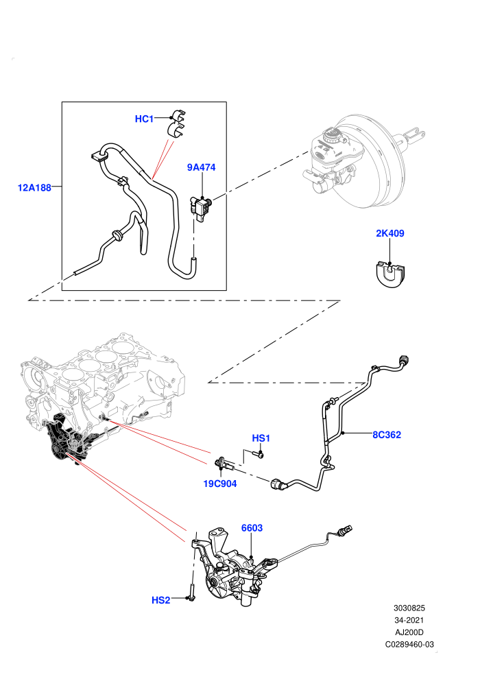 Vacuum Control And Air Injection (2.0L I4 DSL MID DOHC AJ200,LHD)(Nitra Plant Build)((V)FROMK2000001)