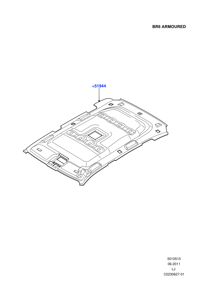 Headlining And Sun Visors (With B6 Level Armouring)((V)FROMAA000001)