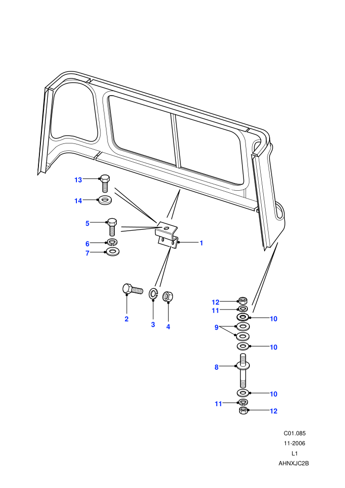 Cab Body Panel Fixings