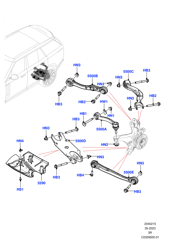 Rear Suspension Arms (Less SV Model Spec)((V)FROMRA000001)