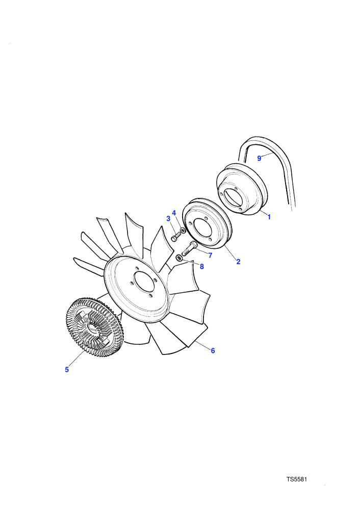 Viscous Drive & Fan-27D/29D (4 Speed Automatic Transmissions,Less Catalyst)