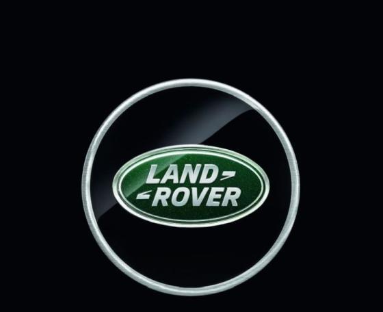 LR069899 BRITPART Колпачок литого диска с эмблемой LAND ROVER (черный/зеленый) без сереб. канта