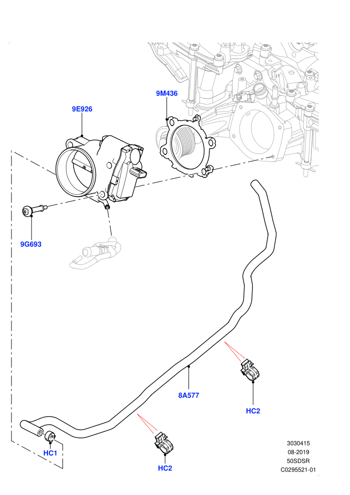 Throttle Housing (5.0 Litre supercharged enhanced)((V)FROMKA000001)