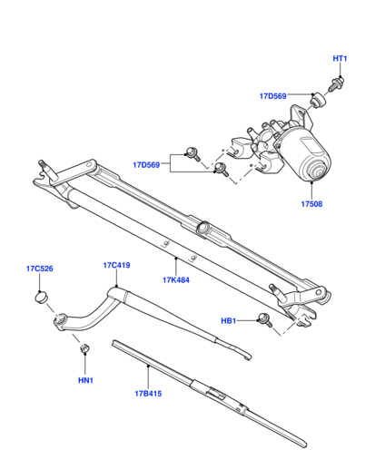 LR038348 KRAUF Трапеция стеклоочистителя D3/D4/RRS