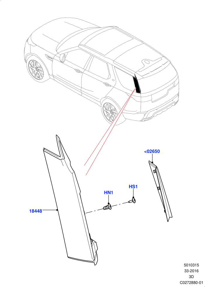 Luggage Compartment Door (Finishers,Solihull Plant Build)((V)FROMHA000001)