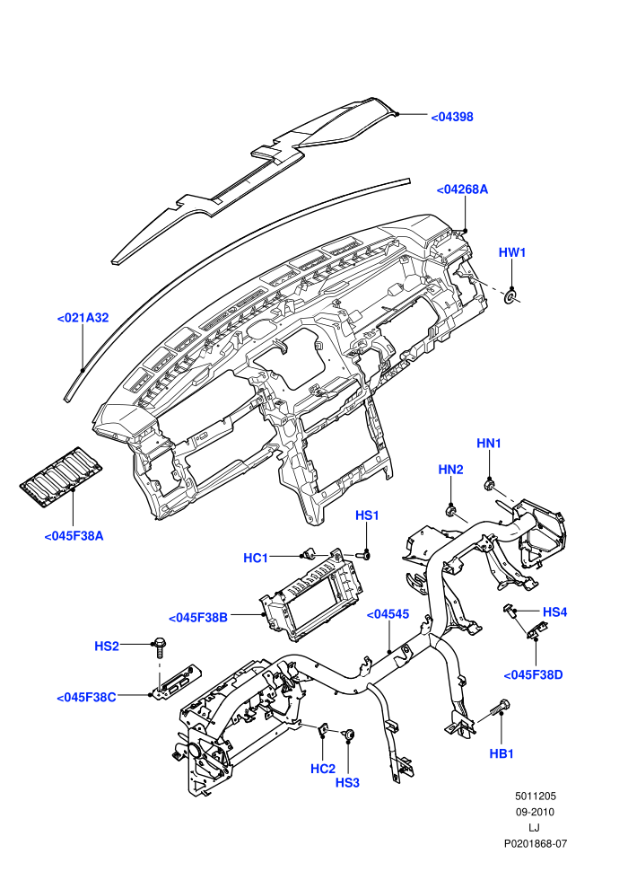 Instrument Panel (Internal Components)((V)FROMAA000001)