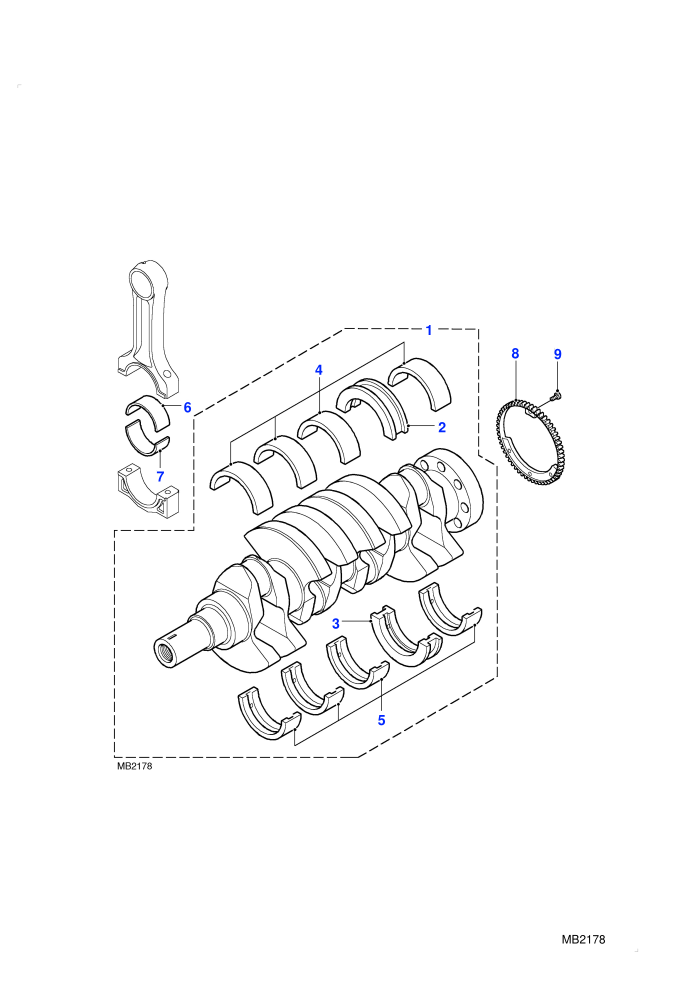 Crankshaft And Bearings (M47 2.0L I4 16V Diesel)