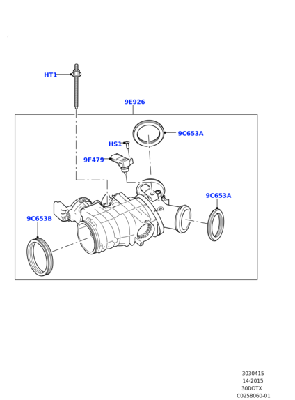 LR078546 LAND ROVER Корпус дросcельной заслонки D5/RRV/RRS 2014/RRN 2013-