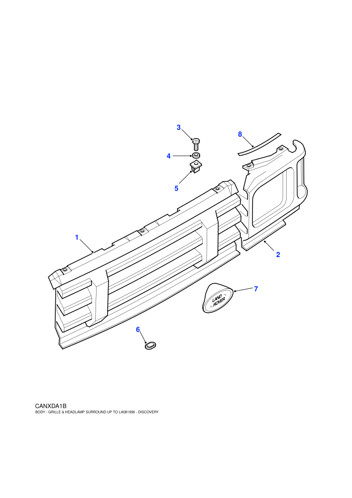 Grille & Headlamp Surround ((V)TOLA081990)