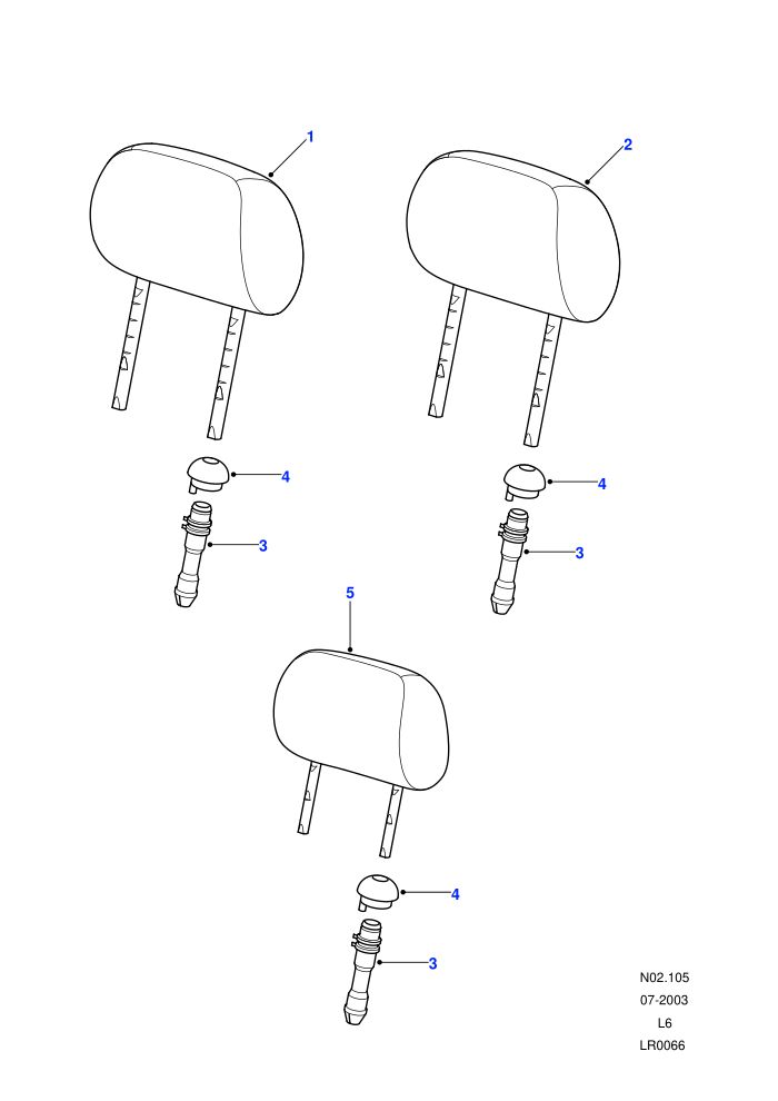 Headrest (3 Door Soft Back/Hard Back)