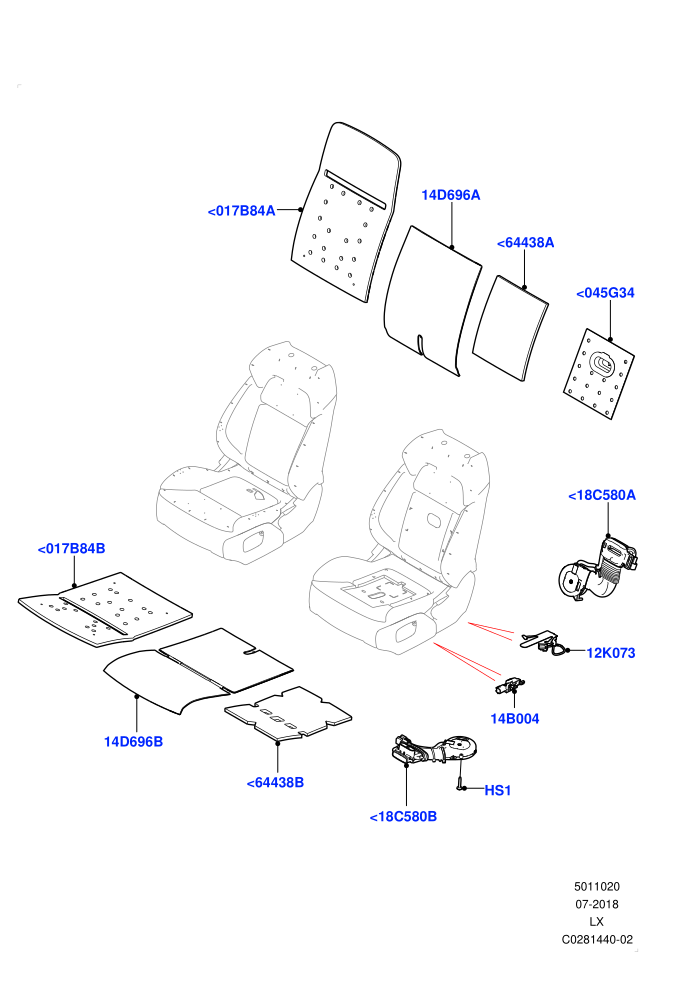 Front Seat Pads/Valances & Heating (Non SVR,Version - Core)(Heating)((V)FROMJA000001)