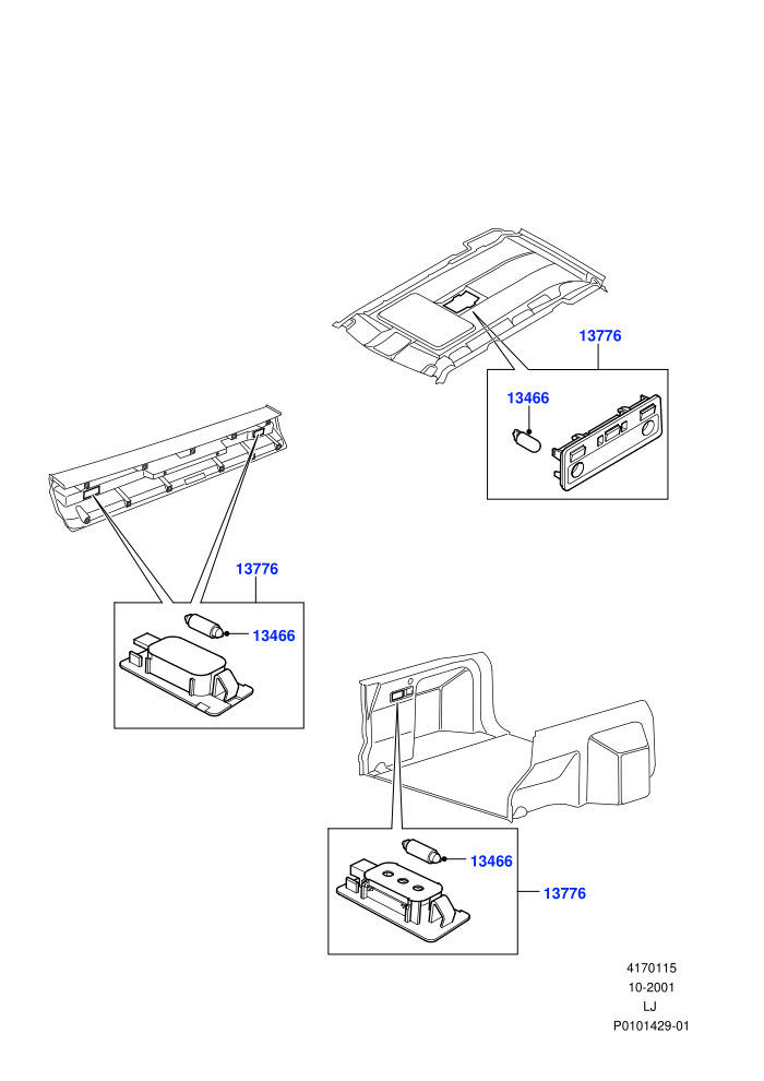 Interior Lamps (Rear)((V)TO9A999999)
