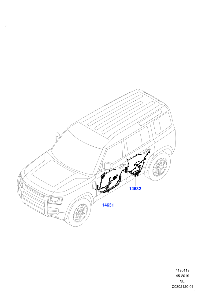 Wiring - Body Closures (5 Door,Standard Wheelbase)(Front And Rear Doors)((V)TOP2141284)