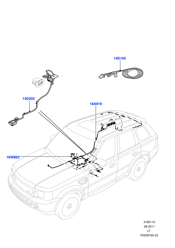 Electrical Wiring - Body And Rear (Audio/Navigation/Entertainment)((V)TOAA999999 (V)FROMAA000001)