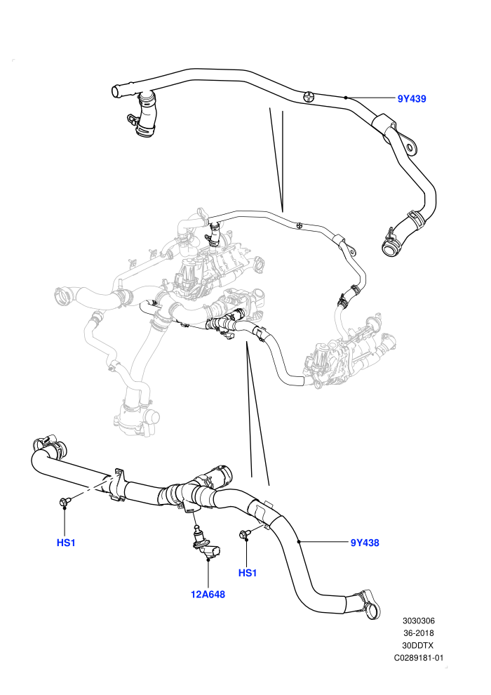 EGR Cooling System (3.0 V6 D Low MT ROW,3.0L 24V DOHC V6 TC Diesel,3.0L 24V V6 Turbo Diesel Std Flow)(Nitra Plant Build)((V)FROMK2000001)