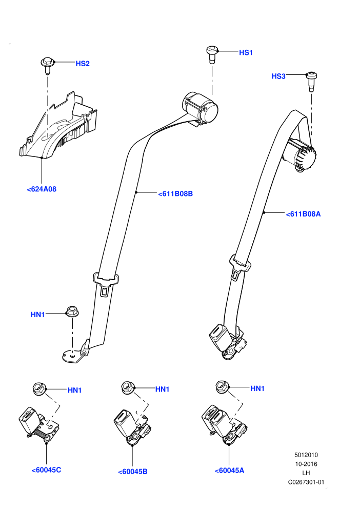 Rear Seat Belts (Itatiaia (Brazil))((V)FROMGT000001)