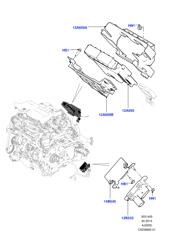 Engine Modules And Sensors (2.0L I4 DSL MID DOHC AJ200,Halewood (UK))