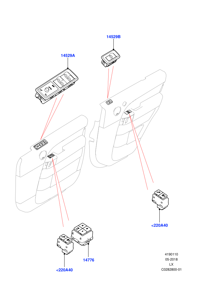 Switches (Front And Rear Doors)((V)FROMJA000001)