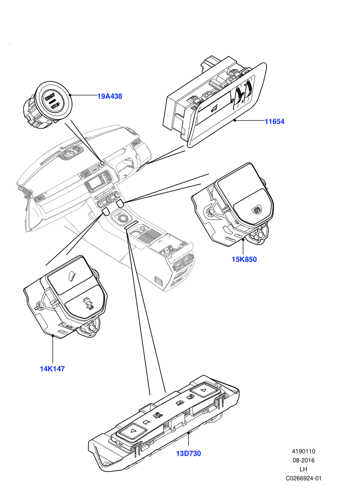 Switches (Itatiaia (Brazil))(Facia And Console)((V)FROMGT000001)
