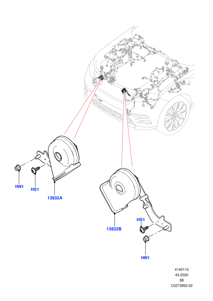 Battery Cables And Horn (Horn)