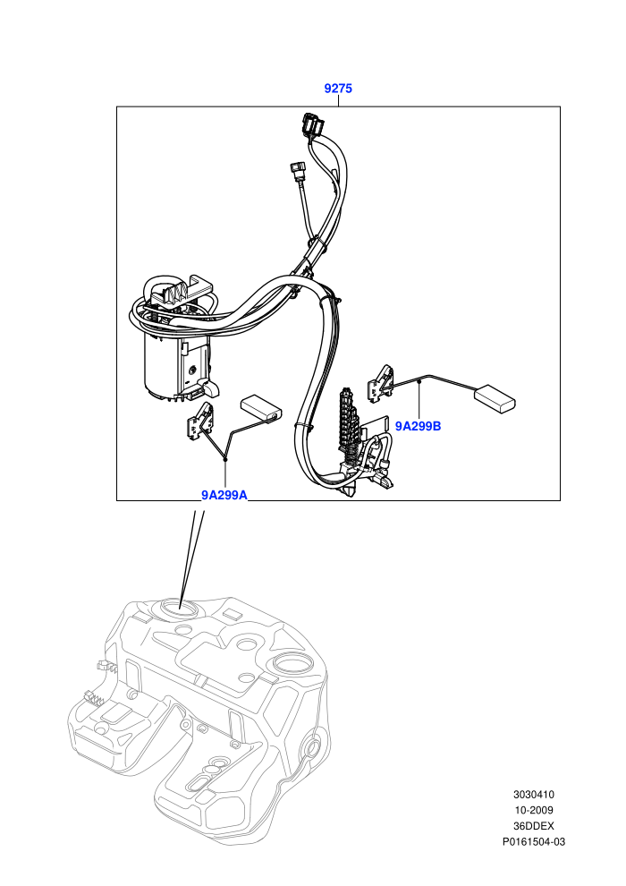 Fuel Pump And Sender Unit (3.6L V8 32V DOHC EFi Diesel Lion)((V)TO9A999999)