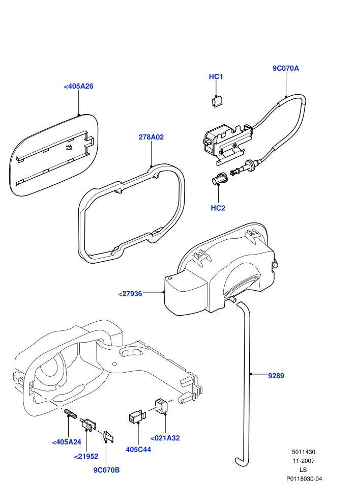 Fuel Tank Filler Door And Controls ((V)TO9A999999)